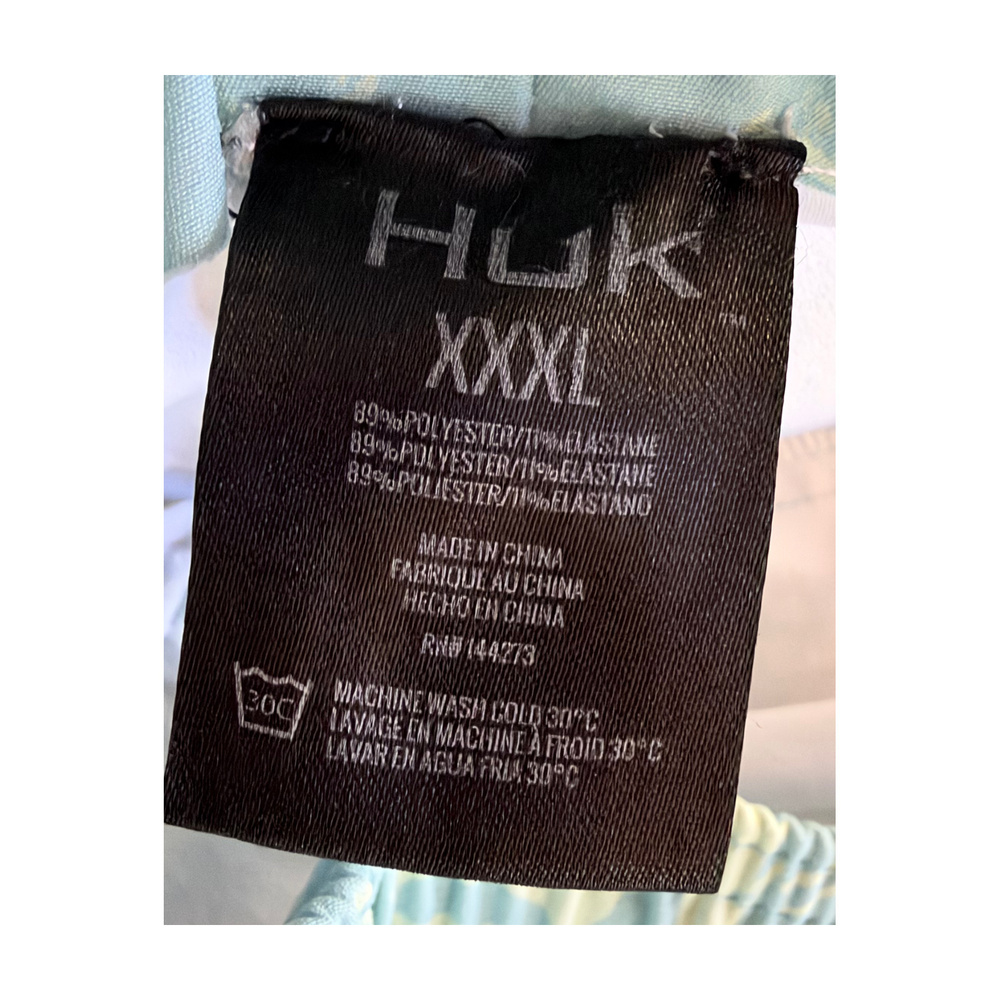 Huk Swim Shorts XXXL Aqua Tropical Fish Print Drawstring - Picture 3 of 5